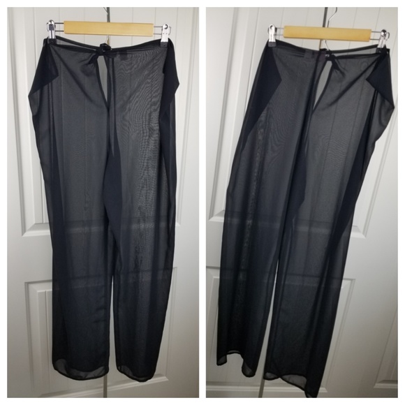 black bathing suit cover up pants
